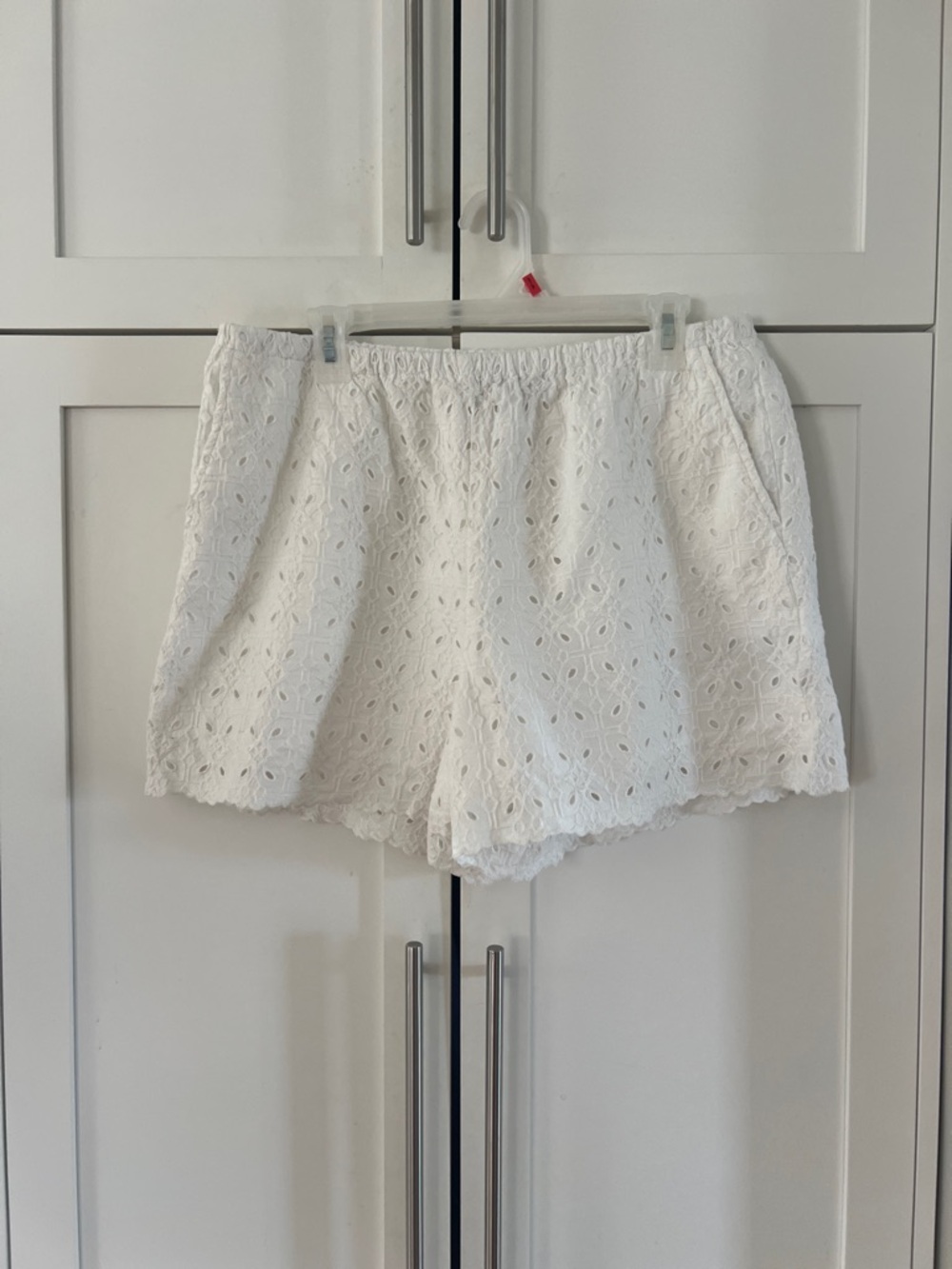 GAP White Eyelet High Waist Shorts